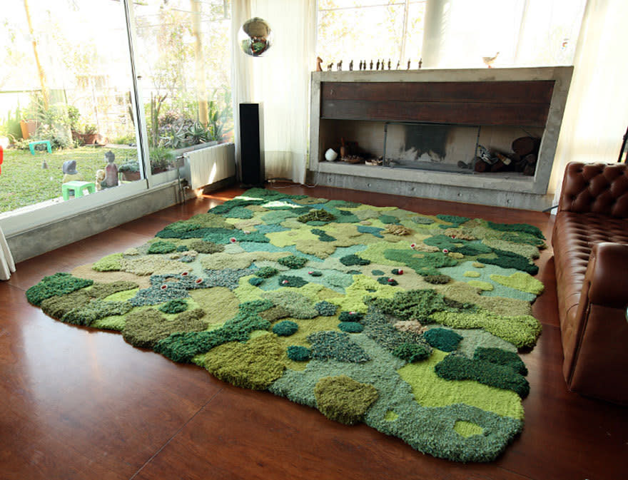 Her rugs beg to be walked on barefoot, just like actual moss