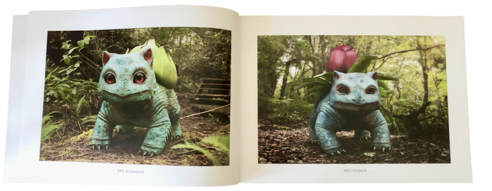 Realistic Pokemon Art Book Pages, Bulbasaur and Ivysaur