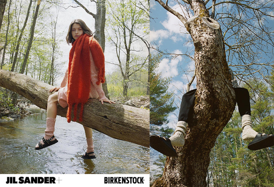 Birkenstock x Jil Sander新系列未上架先令極簡控著迷！麂皮奶油白色綁帶涼鞋搶先亮相