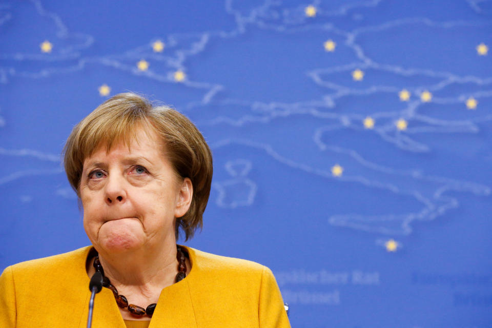 German Chancellor Angela Merkel is under intense pressure to lift Berlin’s arms-export ban on Saudi Arabia. Photo: Reuter/Eva Plevier