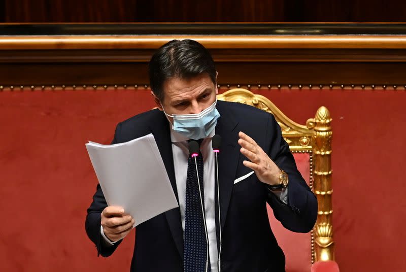 Italian PM Conte faces vote of confidence in upper Chamber