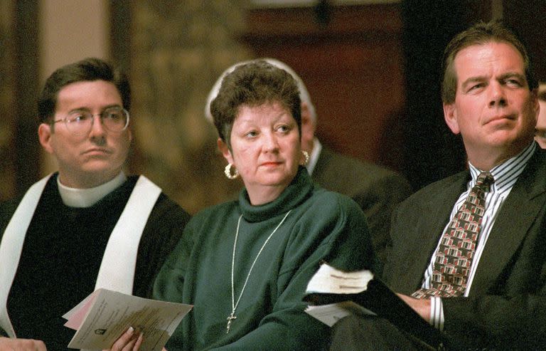 Norma McCorvey, conocida como Jane Roe, durante un servicio conmemorativo en la Universidad de Georgetown, en Washington, el 21 de enero de 1996.