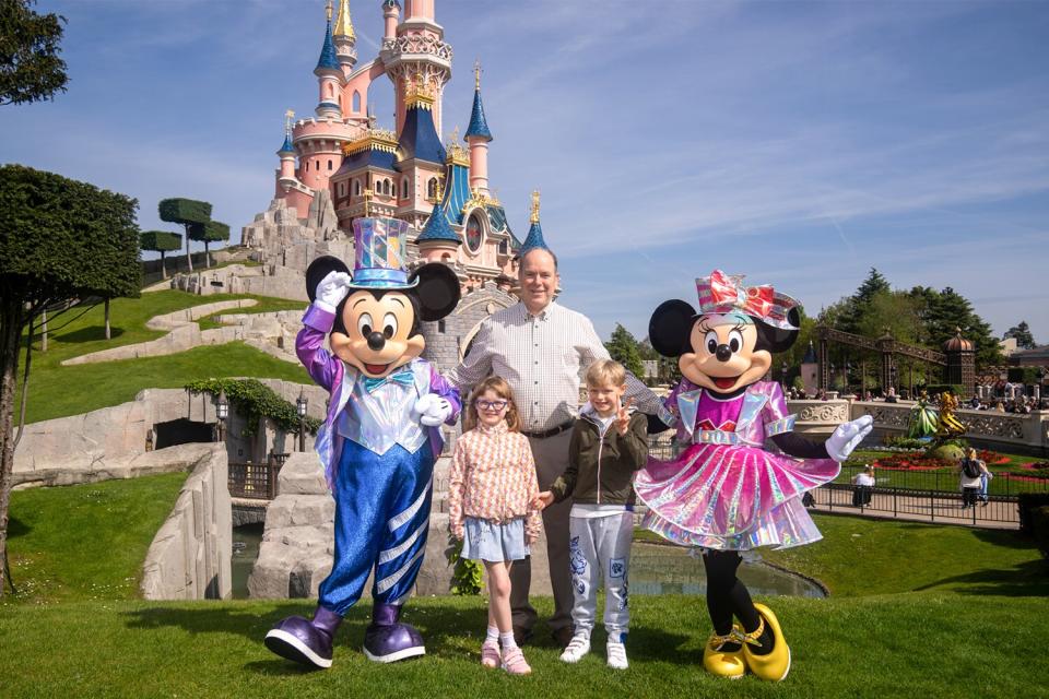 Prince Albert and kids visit Disney Paris