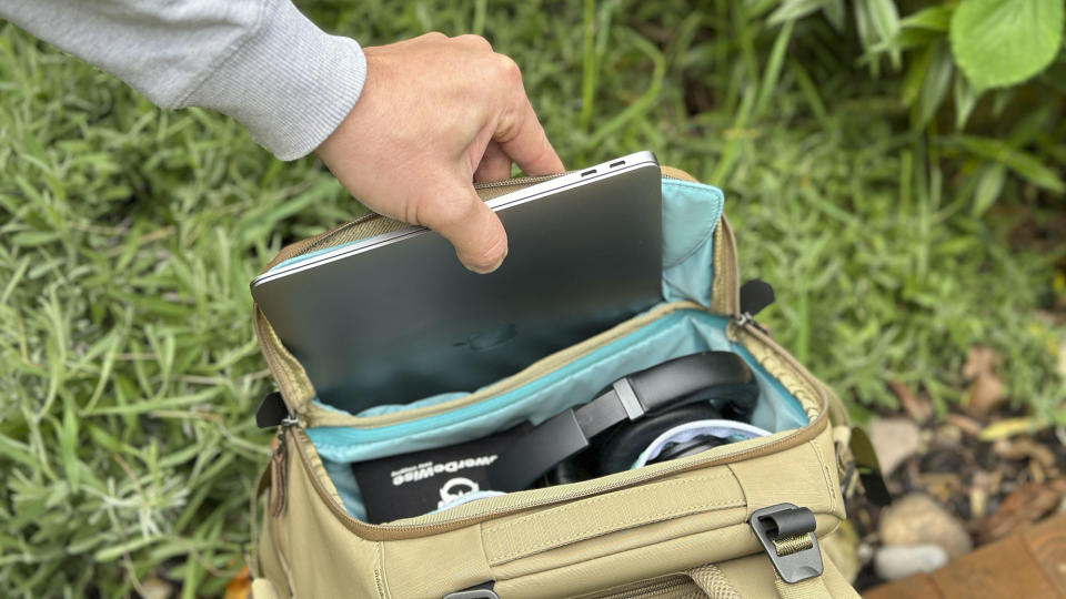 A close up shot of the Shimoda Urban Explore camera backpack