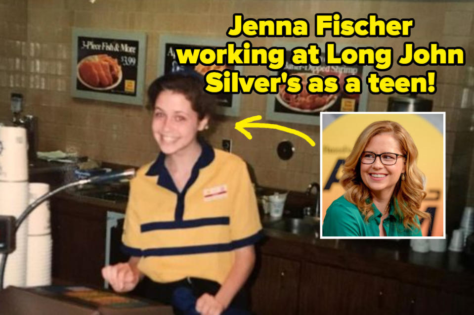 Jenna Fisher working at Long John Silver's as a teen