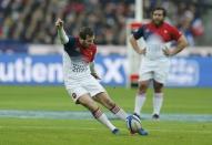 Rugby Union - Six Nations Championship - France v Scotland - Stade de France, Saint-Denis near Paris, France - 12/2/2017. France's Camille Lopez scores a penalty. REUTERS/Benoit Tessier