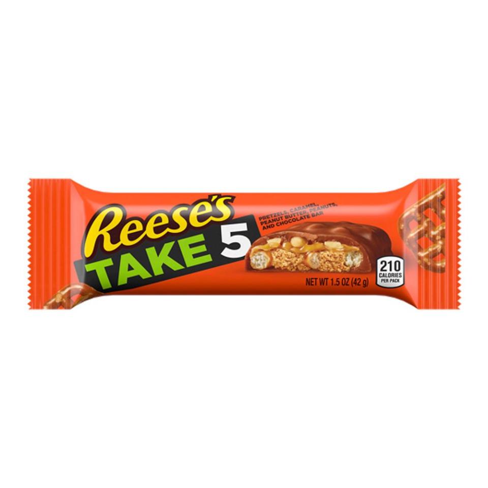 <p>The chocolate bars keep getting more complicated (and delicious). This one is salty, sweet, and oh-so-chocolatey, to level up the Reese's peanut butter cups you know and love.</p>