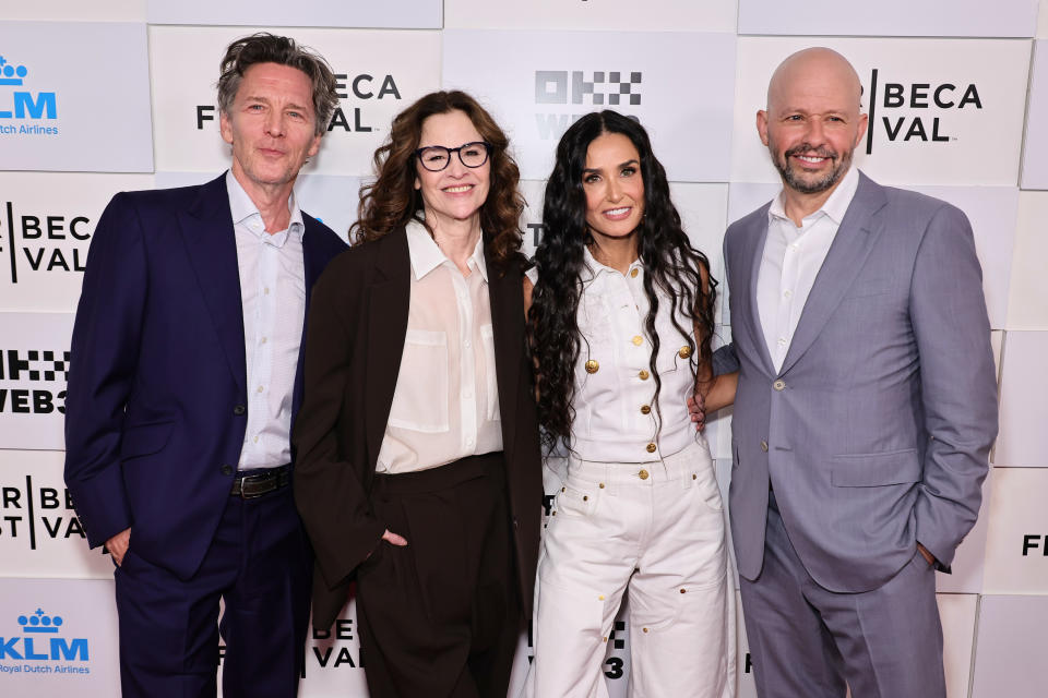 Andrew McCarthy, Ally Sheedy, Demi Moore and Jon Cryer attend the "BRATS" premiere