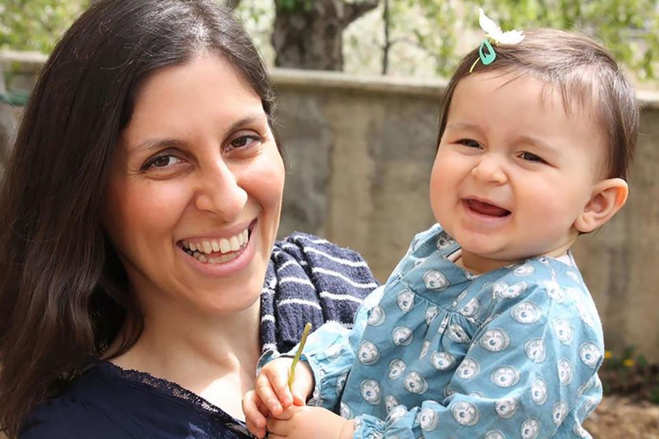 Nazanin Zaghari-Ratcliffe and daughter Gabriella (AFP)