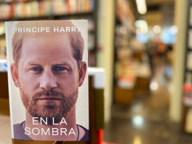 Briatin's Prince Harry's book "Spare" is seen in a bookstore in Barcelona