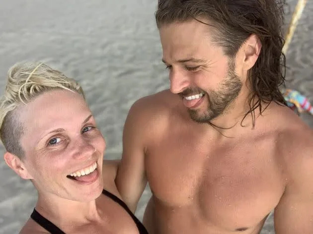 The author and Preston on the beach in Provincetown, Massachusetts. (Photo: Courtesy of Sarah Perry)