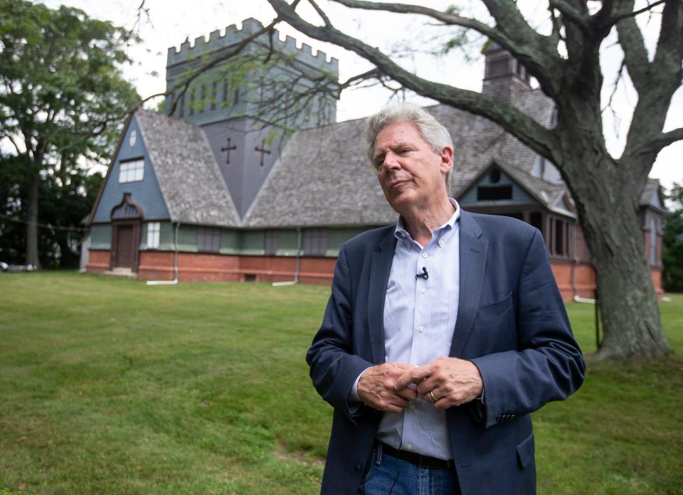 Congressman Frank Pallone at the Church of the Presidents. Long Branch has been working to preserve its Presidential past. Mayor John Pallone, left, and his brother Congressman Frank Pallone have contributed to this cause.   Long Branch, NJWednesday June 28, 2023