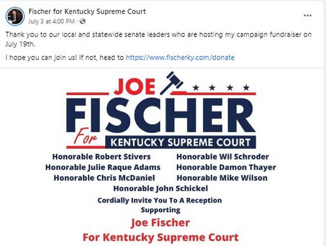 The list for a Fischer fundraiser included nearly all members of GOP majority leadership in that chamber, including Senate President Robert Stivers .