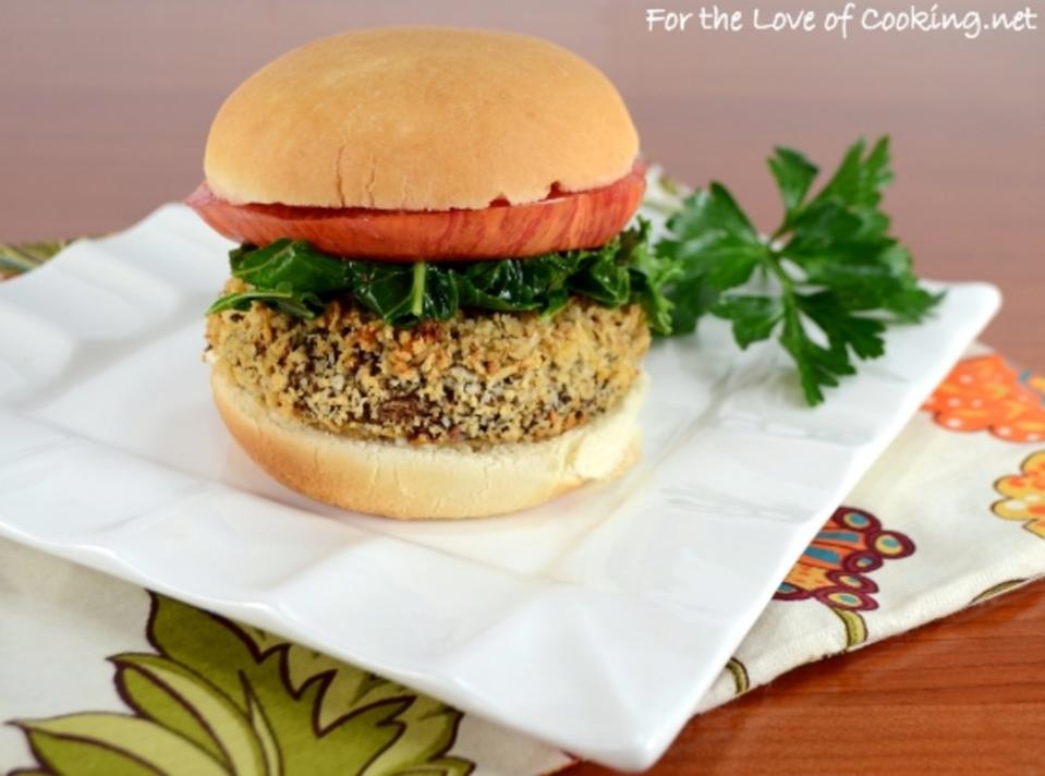 <p>For The Love Of Cooking</p><p>This mushroom burger is so good, nobody will miss the meat.</p><p><strong>Get the recipe: <a href="https://fortheloveofcooking.net/2014/09/panko-crusted-portobello-mushroom-with-boursin-braised-kale-and-heirloom-tomato.html" rel="nofollow noopener" target="_blank" data-ylk="slk:Panko Crusted Portobello Mushroom With Boursin;elm:context_link;itc:0;sec:content-canvas" class="link ">Panko Crusted Portobello Mushroom With Boursin</a></strong></p>