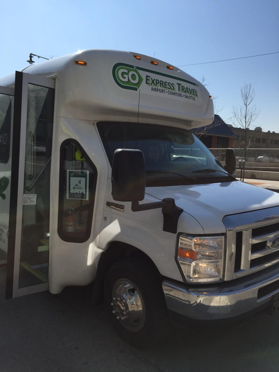 GoExpress has several stops in Bloomington and takes passengers to the Indianapolis International Airport.
