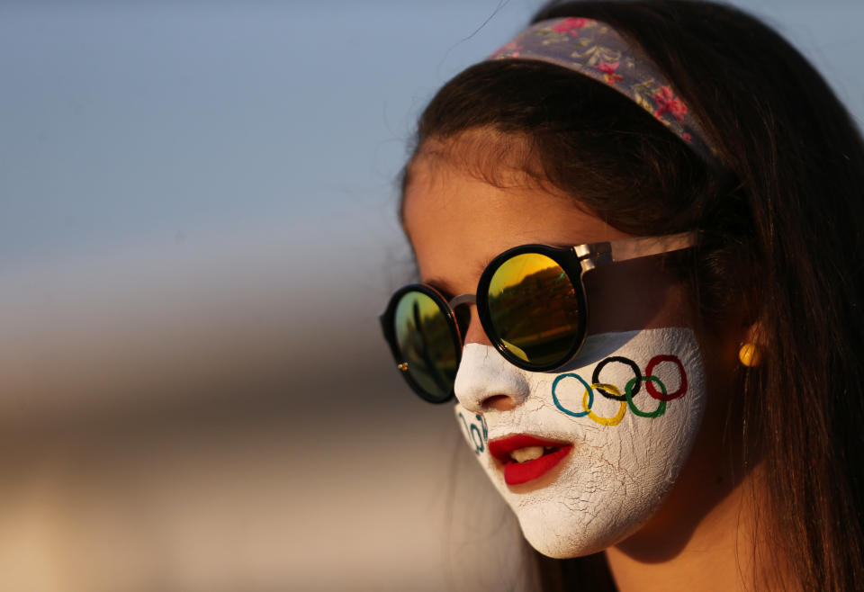 A fan queues to buy tickets to Olympic events in Rio de Janeiro on August 6, 2016.&nbsp;