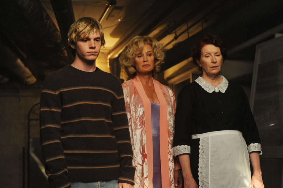 Evan Peters, Jessica Lange and Frances Conroy in American Horror Story: Murder House