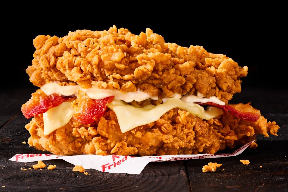 KFC Double Down chicken sandwich