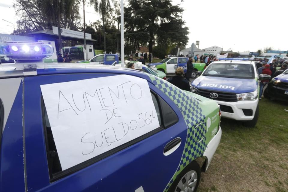 La protesta policial en el conurbano