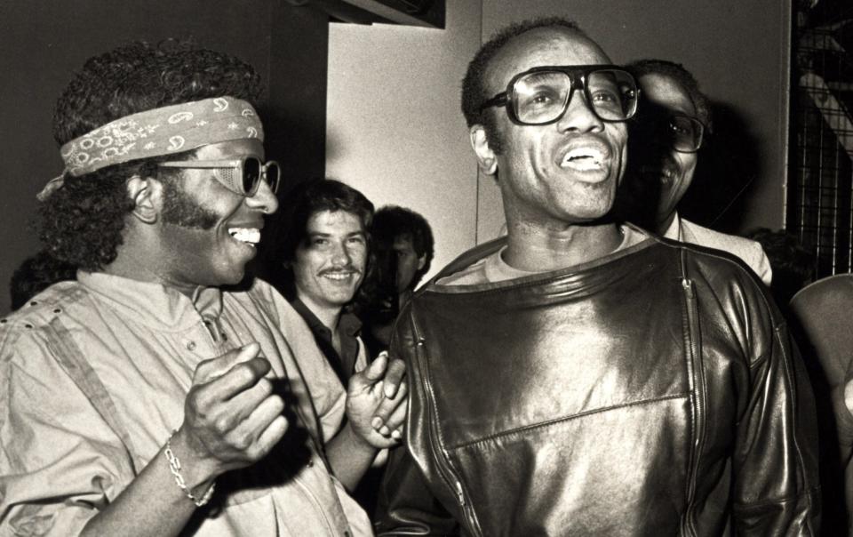 Sly Stone and Bobby Womack in 1984 - Getty