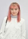 <p>Make a major statement by fading golden blonde hair into a bold pink-leaning peach. To pack an even bigger punch, ask for an <a href="https://www.goodhousekeeping.com/beauty/hair/g2942/ombre-hair-color-ideas/" rel="nofollow noopener" target="_blank" data-ylk="slk:ombré;elm:context_link;itc:0;sec:content-canvas" class="link ">ombré</a> effect on your bangs, too, like <strong>Maisie Williams</strong>.</p><p><a class="link " href="https://www.amazon.com/Arctic-Fox-Semi-Permanent-Hair-Colors/dp/B083TN9HR1?th=1&tag=syn-yahoo-20&ascsubtag=%5Bartid%7C10055.g.35154692%5Bsrc%7Cyahoo-us" rel="nofollow noopener" target="_blank" data-ylk="slk:SHOP PINK DYE;elm:context_link;itc:0;sec:content-canvas">SHOP PINK DYE</a></p>