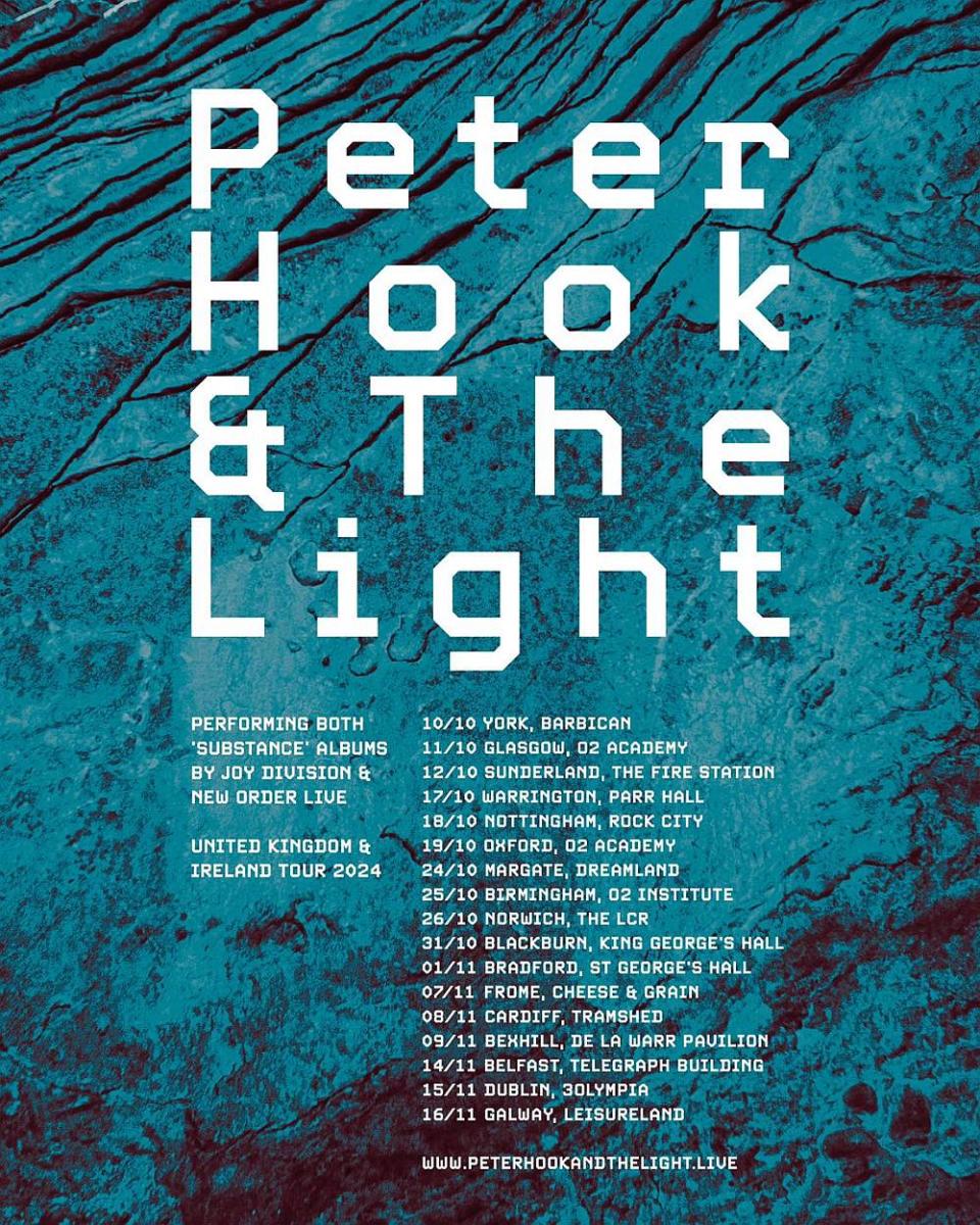 peter hook 2024 uk ireland tour dates tickets