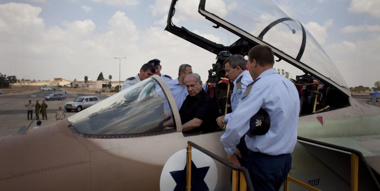 pm benjamin netanyahu visits hatze2rim air base