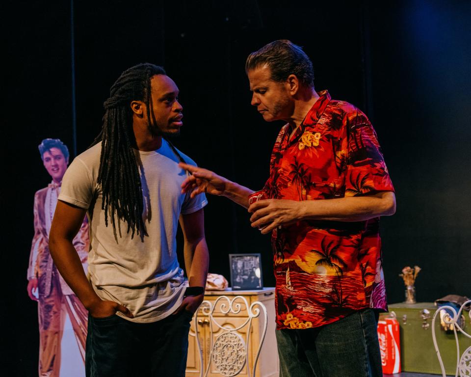 Qaasim Middleton is Dwight David Taylor and Charles F. Wagner IV is Paul MacLeod in the play "Graceland Too."