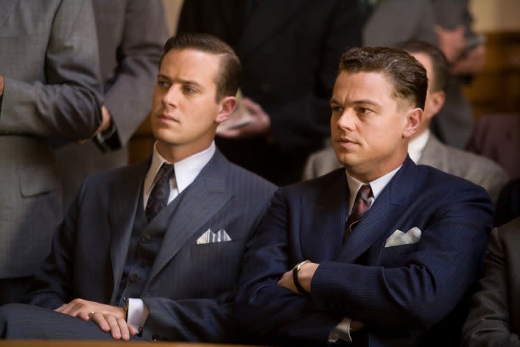 Armie Hammer as Clyde Tolson and Leonardo DiCaprio as J. Edgar Hoover in “J. Edgar,” 2011. (Photo: Keith Bernstein/©Warner Bros./courtesy Everett Collection)