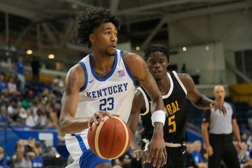 Kentucky guard Jordan Burks turned heads Wednesday during the school's pro day,