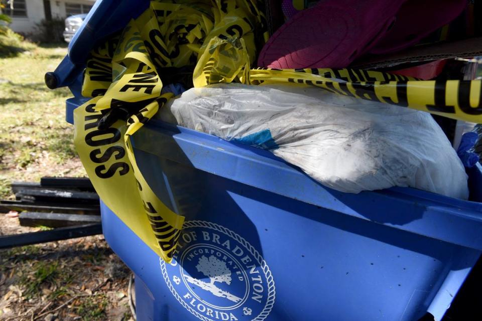 01/19/2021—Ruben Gutierrez Pioquinto is facing murder charges after the Manatee County Sheriff’s Office says he shot a 33-year-old man dead and dumped his body by the side of the road on 77th Street East in Palmetto. Crime scene tape was bundled into the trash cans in front of the victim’s home in Bradenton.