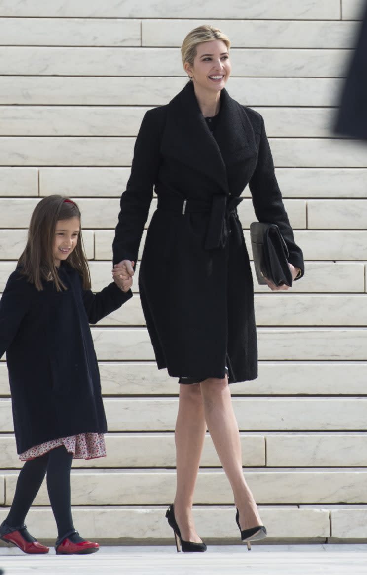 Ivanka Trump and her daughter, Arabella Kushner. (Photo: AP/Molly Riley)