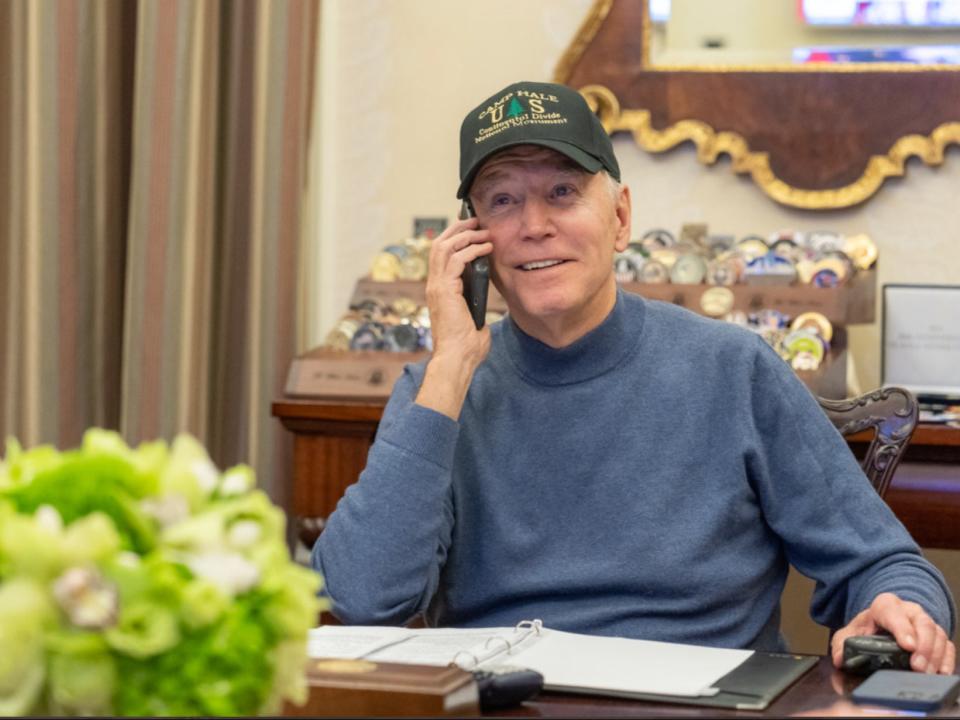 Joe Biden congratulating successful Democratic candidates in the midterm elections (White House)