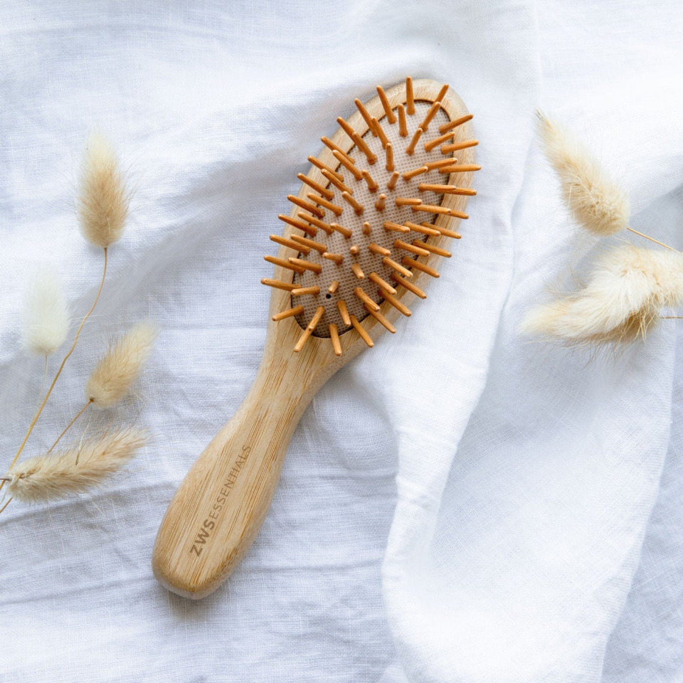 Zero Waste Essentials Mini Bamboo Hair Brush