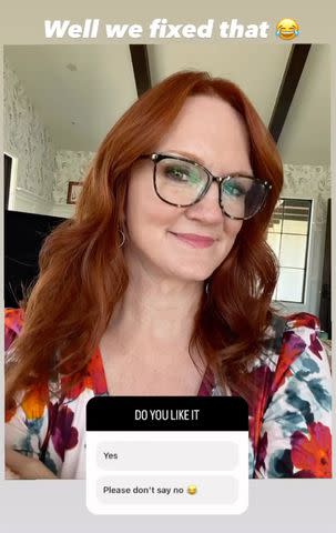 <p>Ree Drummond/Instagram</p> Ree Drummond shows off her hair transformation after a visit to the salon.