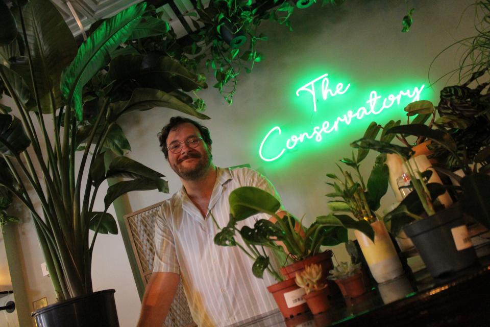 Stuart Eastman owns and operates The Conservatory, a house plant boutique in downtown Monroe available to rent for private parties like weddings.