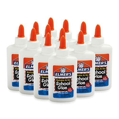 Elmer's Liquid School Glue, Washable, 7.25 Ounces Each, 6 Count