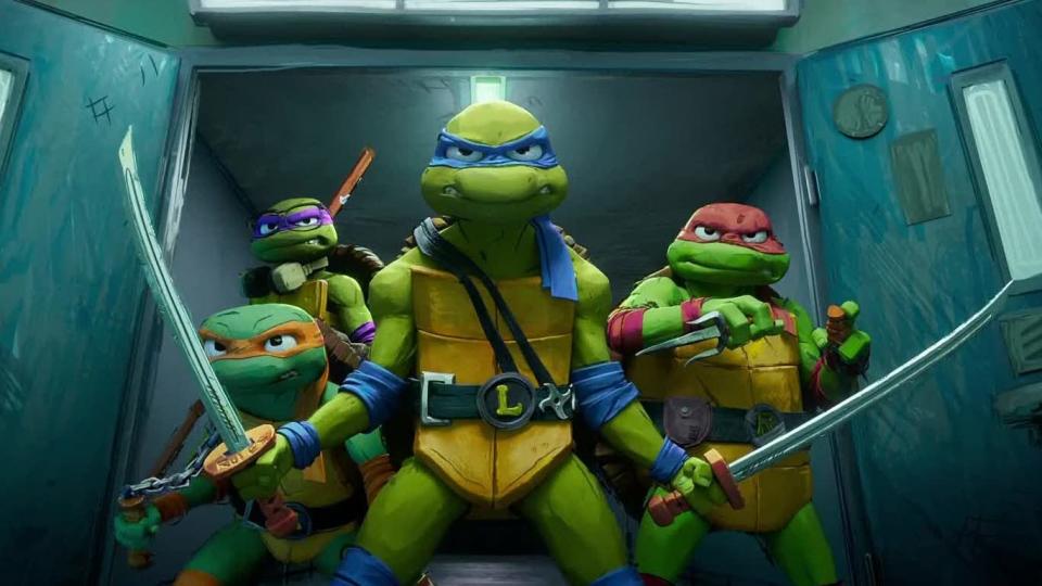 A still from the movie Teenage Mutant Ninja Turtles: Mutant Mayhem