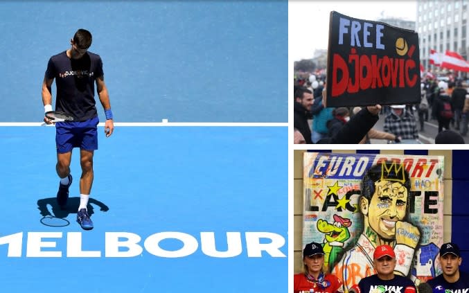 Novak Djokovic Australian Open protests parents
