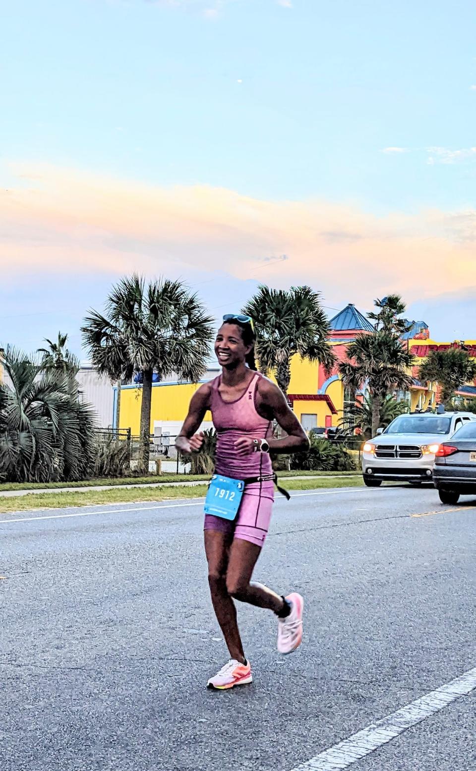 Jamila Allen competed in Ironman Florida in Panama City earlier this month.