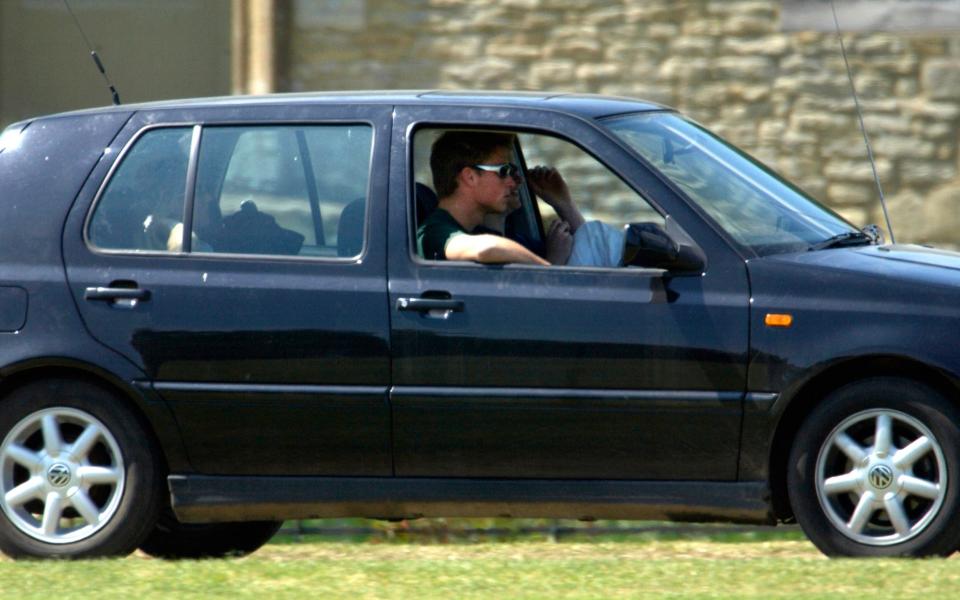 Prince William, like his mother, also owned a Golf – pictured here in 2001