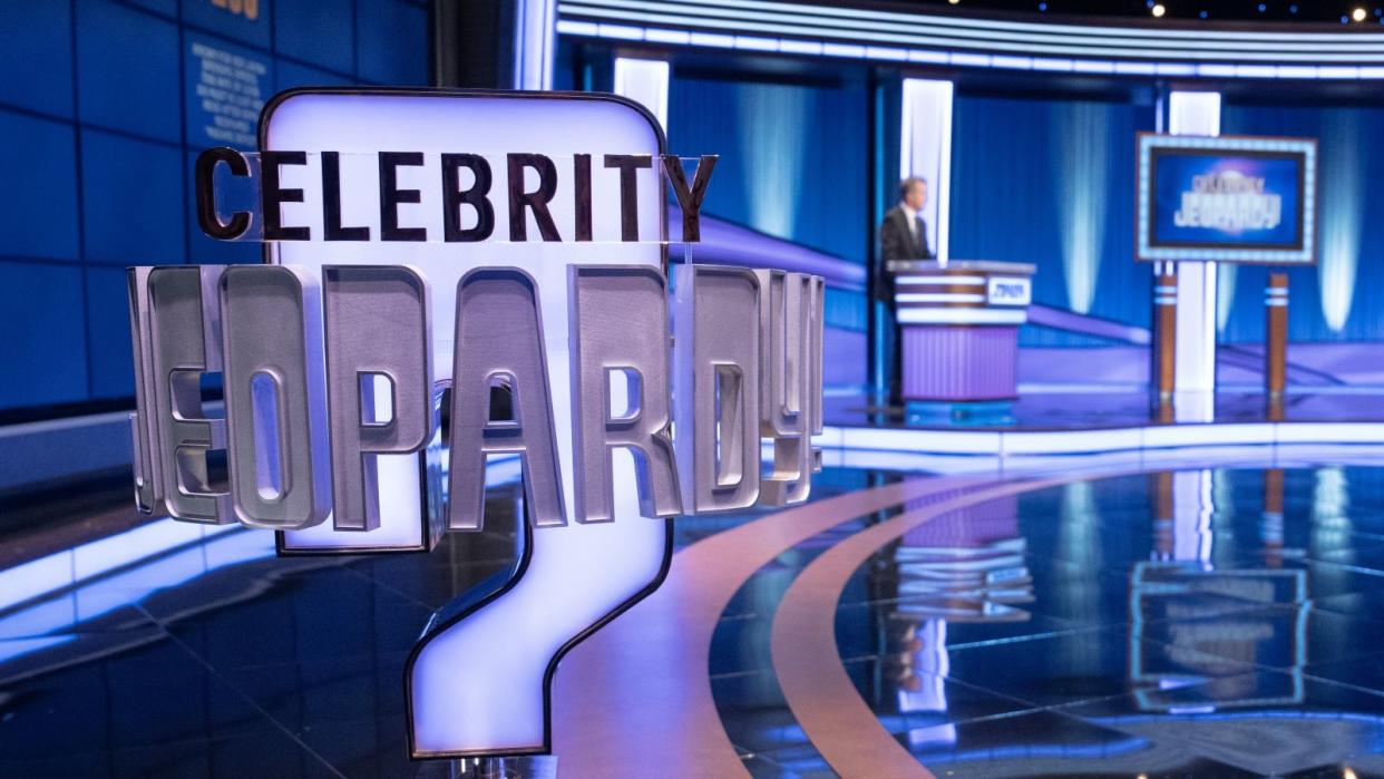  Celebrity Jeopardy trophy. 