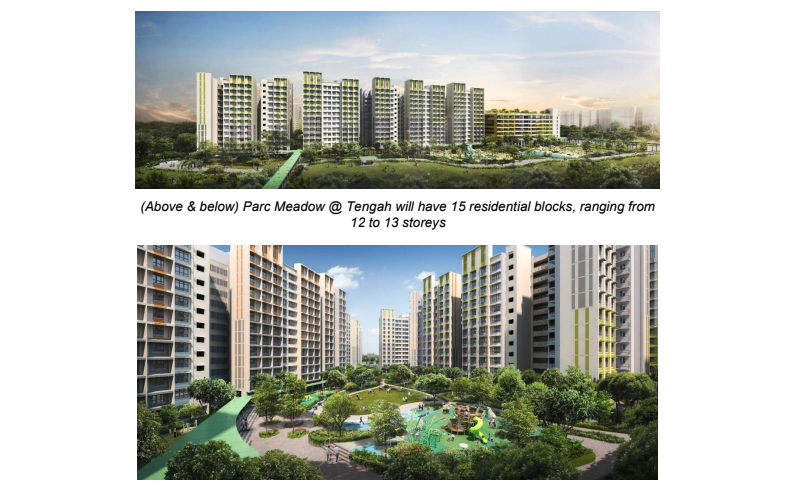 Artist's impression of the Parc Meadow @ Tengah HDB BTO project.