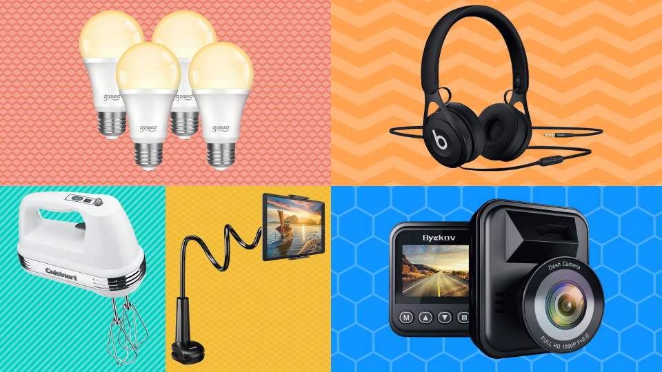 Pick a box, any box and score up to 65 percent off top-rated headphones, smart home light bulbs, dash cams and more. (Photo: Amazon)