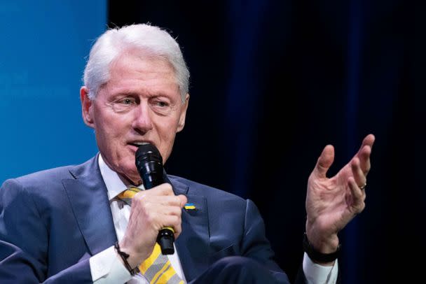 PHOTO: Former US President Bill Clinton speaks during an interview at the 92nd Street Y in New York, on May 4, 2023. (Bloomberg via Getty Images)