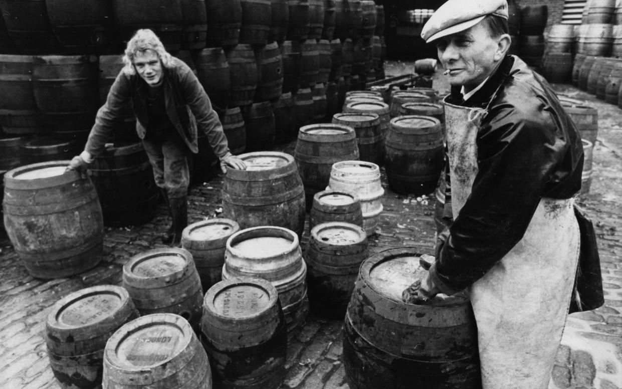 Workers at Young & Co's Brewery