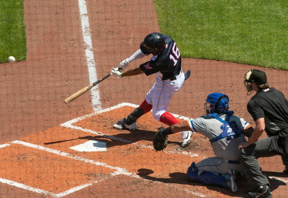 Enmanuel Valdez batted .237 with 7 homers and 30 RBI in 44 games for the WooSox since he was acquired from Houston.