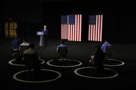 Democratic presidential candidate former Vice President Joe Biden speaks during a campaign event, Tuesday, July 14, 2020, in Wilmington, Del. (AP Photo/Patrick Semansky)