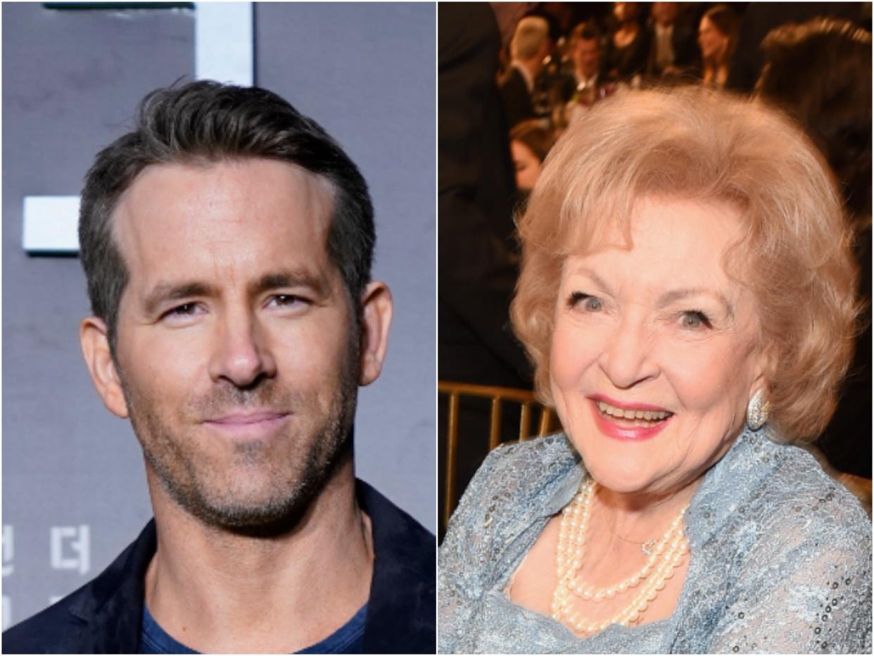 <p>Ryan Reynolds y Betty White</p> (Getty Images)