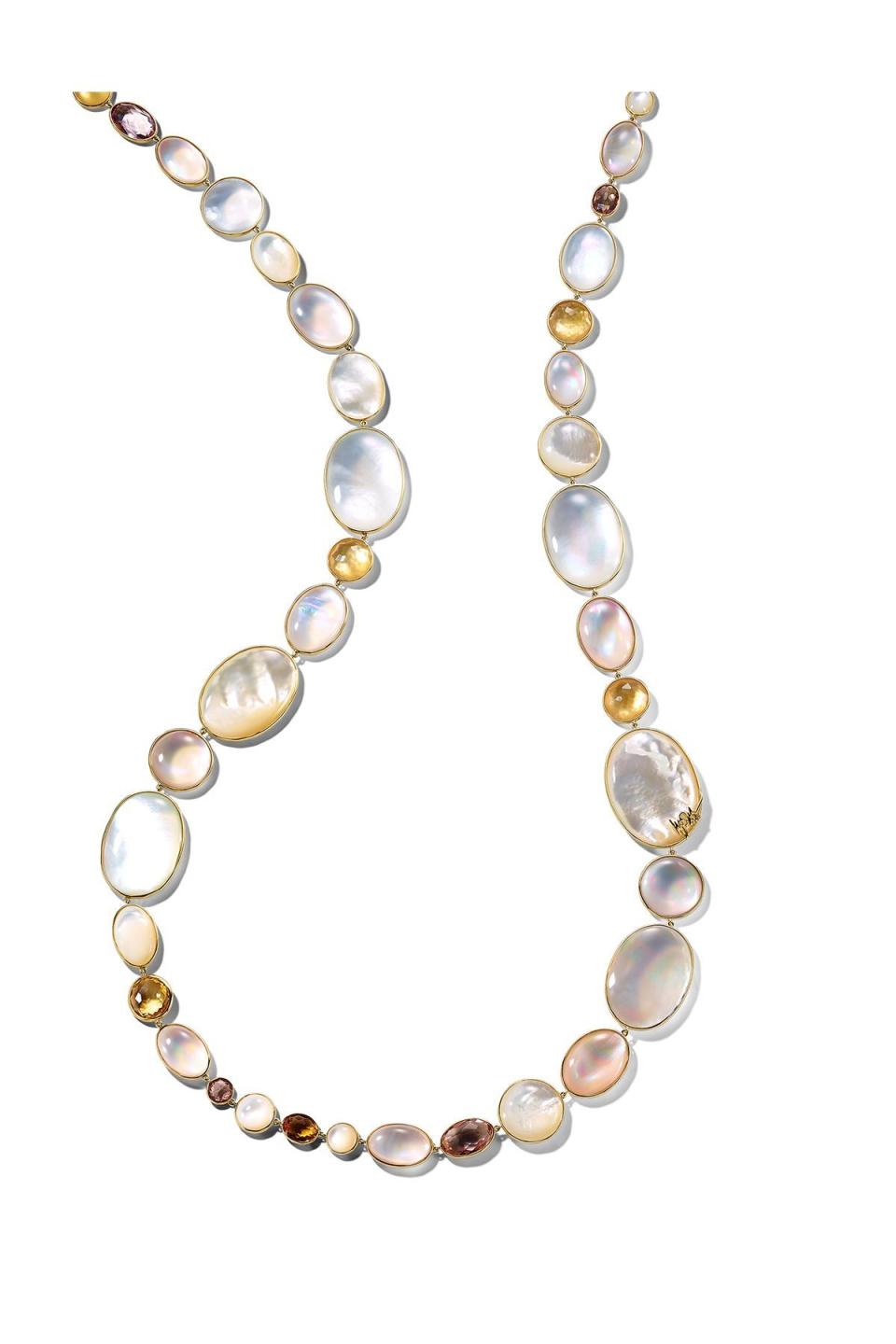 All-Stone Long Necklace in 18K Gold